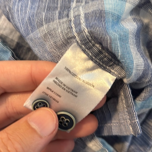 Weatherproof men’s blue short sleeve button down shirt size large - Picture 9 of 9